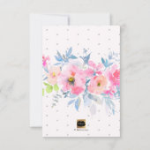 PixDezines Waterverf Tuin Rozen Baby shower Kaart (Achterkant)