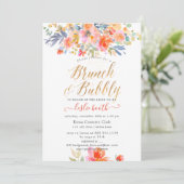 PixDezines-Waterverf, Tuin Rozen Brunch Bubble Kaart (Staand voorkant)