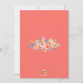 PixDezines-Waterverf, Tuin Rozen Brunch Bubble Kaart (Achterkant)