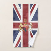 PIXDEZINES WATERVERF UNION JACK en INSIGNIA Bad Handdoek (Handdoek)