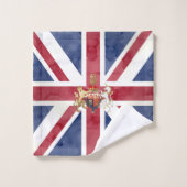 PIXDEZINES WATERVERF UNION JACK en INSIGNIA Bad Handdoek (Wasdoekje)