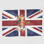 PIXDEZINES WATERVERF UNION JACK en INSIGNIA Golfhanddoek (Horizontaal)