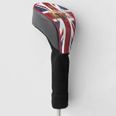 PIXDEZINES WATERVERF UNION JACK en INSIGNIA Golfheadcover (Schuin)