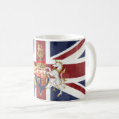 PIXDEZINES WATERVERF UNION JACK EN INSIGNIA KOFFIEMOK (Voorkant rechts)
