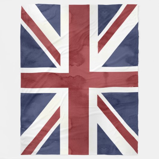 PixDezines Waterverf Union Jack Fleece Deken (Voorkant)