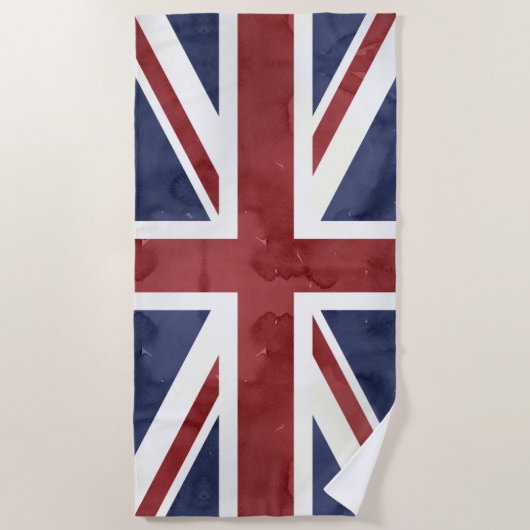PixDezines Waterverf Union Jack Strandlaken (Voorkant)