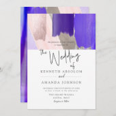 PixDezines Waterverf Violet Paars Roos Gold Kaart (Voorkant / Achterkant)