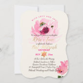 PixDezines Waterverf/Water Roos/Bat Mitzvah Kaart (Achterkant)