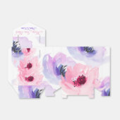 PixDezines Waterverf Water Rozen Paarse + roze Bedankdoosjes (Uitgevouwen)