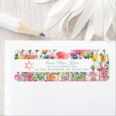 PixDezines Waterverf Wild Flowers Meadow Etiket (Insitu)