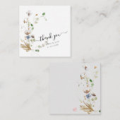 PixDezines Waterverf Wild Flowers Notitiekaartje (Voorkant / Achterkant)