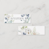 PixDezines Waterverf Winter Botanische RSVP Mini Visitekaartje (Voorkant / Achterkant)