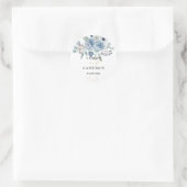 PixDezines Waterverf Winter Dusty Blue Cotton Ronde Sticker (Tas)