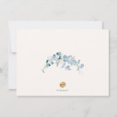 PixDezines Waterverf Winter Eucalyptus Wreath Save The Date (Achterkant)