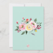 PixDezines Waterverf Winter Rozen Bat Mitzvah Kaart (Achterkant)