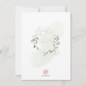 PixDezines Waterverf Wreated Baby shower Kaart (Achterkant)