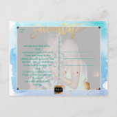 PixDezines Waterverf/Zeester/Strand Opslagdatum Aankondigingskaart (Achterkant)