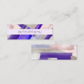 PixDezines Waterverf Zilveren Paarse web RSVP Mini Visitekaartje (Voorkant / Achterkant)