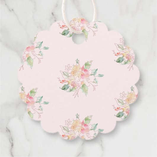 PixDezines Waterverf Zoet Baby shower Bedankjes Labels (Achterkant)