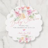 PixDezines Waterverf Zoet Baby shower Bedankjes Labels (Voorkant)