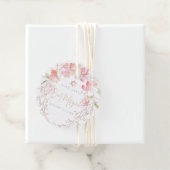 PixDezines Waterverf Zoete Erwtenkrans Mitzvah Bedankjes Labels (In situ)