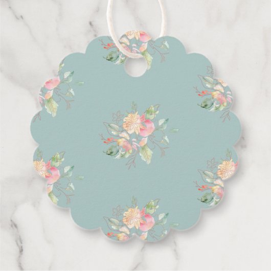 PixDezines Waterverf Zoete Erwtenkrans Mitzvah Bedankjes Labels (Achterkant)