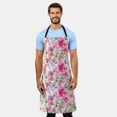 PixDezines Waterverf Zomer Bloemen Schort (Gedragen)