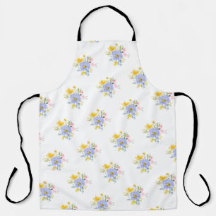 PixDezines Waterverf Zomer Bloemen Schort