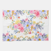 PixDezines Waterverf Zomer Bloemen Theedoek (Horizontaal)