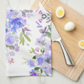 PixDezines Waterverf Zomer Bloemen Theedoek (Quarter Fold)