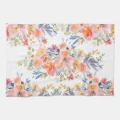 PixDezines Waterverf Zomer Bloemen Theedoek (Horizontaal)