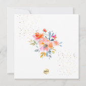 PixDezines Waterverf Zomer Rozen Doop Kaart (Achterkant)