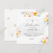 PixDezines Waterverf Zomer Rozen Toewijding Kaart (Voorkant / Achterkant)