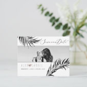 PixDezines Waterverf Zwarte Palmen, Bewaar de datu Briefkaart (Staand voorkant)