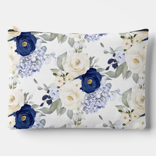 PixDezines Waterverfrozen Navyblauw Crème Etui (Voorkant)