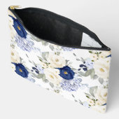 PixDezines Waterverfrozen Navyblauw Crème Etui (Open)