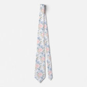PixDezines Waterverfrozen Roze Blauw Stropdas (Voorkant)
