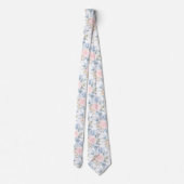 PixDezines Waterverfrozen Roze Blauw Stropdas (Achterkant)