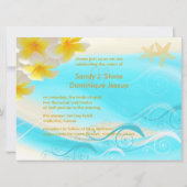 PixDezines Waves, Plumeria Lei+stervis+strand Kaart (Achterkant)