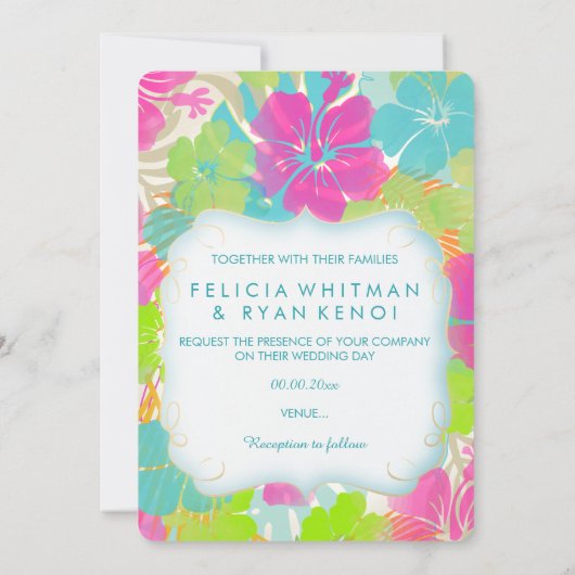 PixDezines we doen hibiscus/luau/faux perkament Kaart (Achterkant)