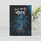 PixDezines We zijn over het Moon Wedding Kaart (Staand voorkant)