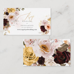 PixDezines Web RSVP Autumn Rozen+Dahlia Informatiekaartje
