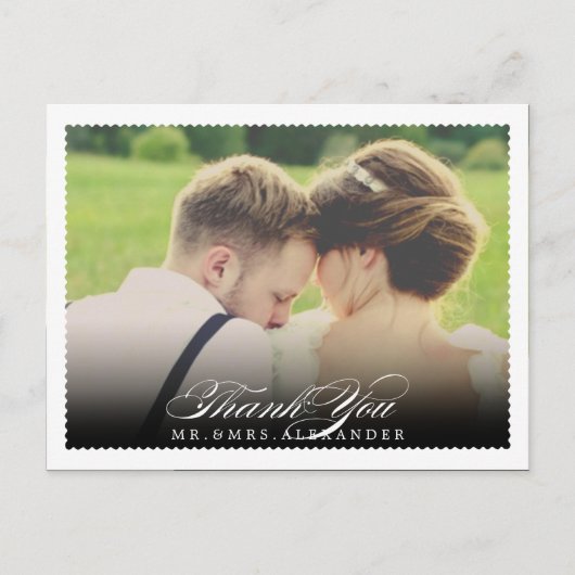 PixDezines Wedding Bedankt / Fancy script Briefkaart (Voorkant)