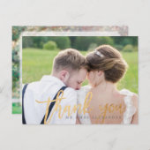PixDezines Wedding Bedankt / Modern Script Briefkaart (Voorkant / Achterkant)
