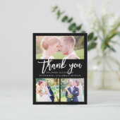 PixDezines Wedding Bedankt / Modern Script Briefkaart (Staand voorkant)