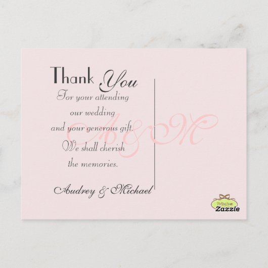 PixDezines Wedding Dank u foto's/DIY kleur Briefkaart (Achterkant)