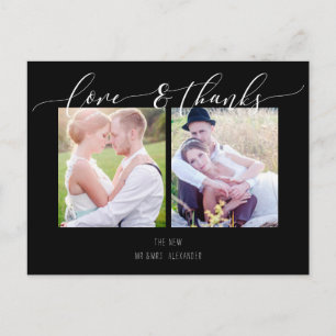 PixDezines Wedding Dank u/Moderne Calligrafie Aankondigingskaart