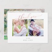 PixDezines Wedding Dank u/Moderne Calligrafie Aankondigingskaart (Voorkant / Achterkant)