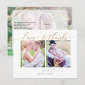 PixDezines Wedding Dank u/Moderne Calligrafie Briefkaart (Voorkant / Achterkant)