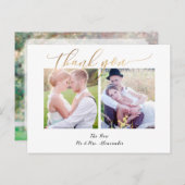 PixDezines Wedding Dank u/Moderne Calligrafie Briefkaart (Voorkant / Achterkant)